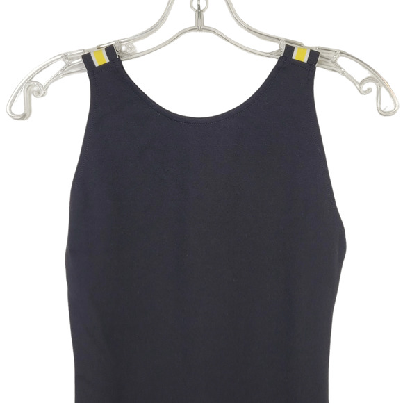 Revolve By The Way Eloise Cross Back Mini Dress XS Black Yellow Contrast Strap - Picture 4 of 16